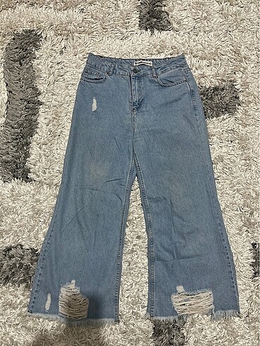Yüksek bel straight Jean