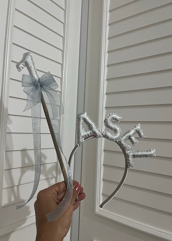 1 yaş doğum günü taçı ve asa - Görsel 2