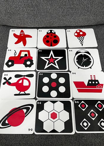 Siyah Beyaz Eğitim Kartları - Görsel 2