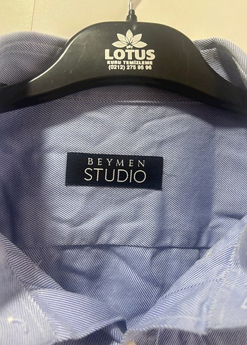 Beymen Studio İnce Cizgili Mavi Gomlek