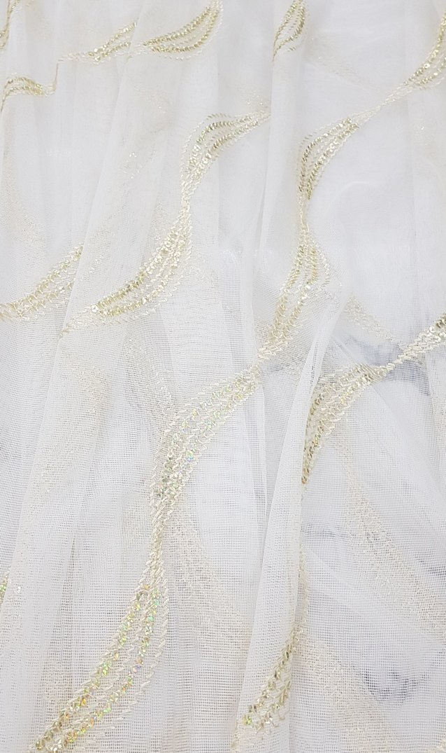 İşlemeli Beyaz Bohem Perde - Görsel 3