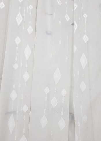 Beyaz Bohem Tarzı Tül Perde - Görsel 3