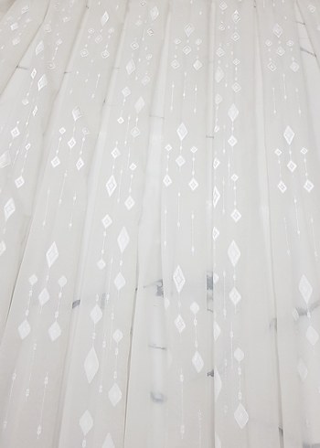 Beyaz Bohem Tarzı Tül Perde - Görsel 2