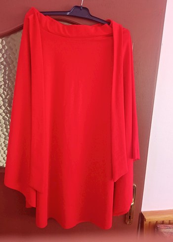 Kırmızı Midi Boy Salaş Kadın Etek - Görsel 3