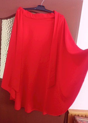 Kırmızı Midi Boy Salaş Kadın Etek - Görsel 4