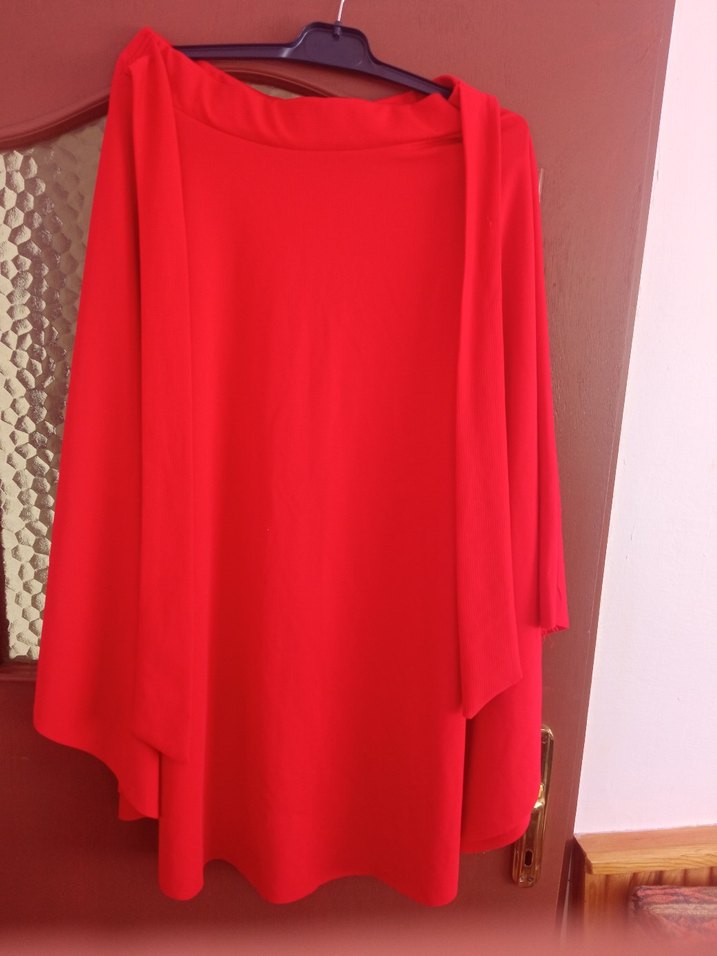 Kırmızı Midi Boy Salaş Kadın Etek - Görsel 3