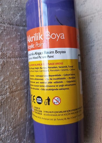 Mor- Mavi -Turuncu Akrilik Boya 250 cc - Görsel 7
