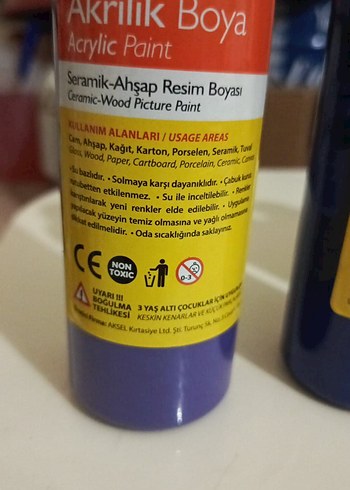 Mor- Mavi -Turuncu Akrilik Boya 250 cc - Görsel 4