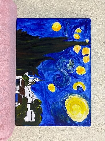 Diğer Van Gogh'un yıldızlı gece tablosu kendim yaptım (30.000 )