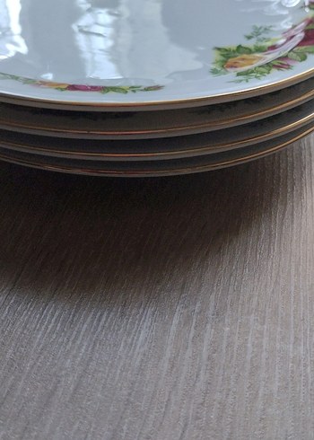 Diğer 4 adet alman bavarıa pasta tabağı,Çiçek DesenliPorselen vintage