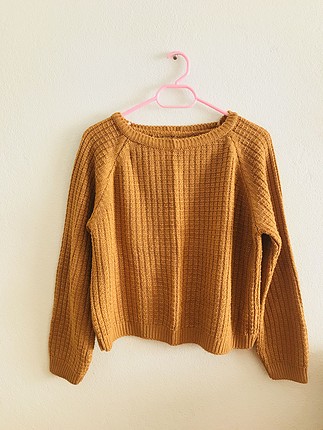 Hardal rengi crop kazak
