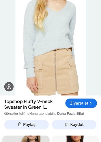 Topshop Crop yumuşak tüylü Kazak