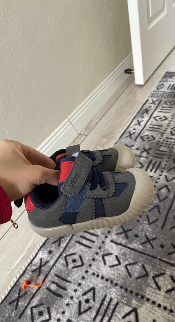 Gri Bağcıklı ve Cırtlı Erkek Çocuk Spor Ayakkabı - Görsel 5