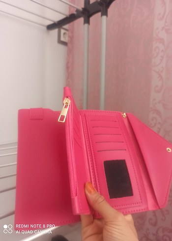 Beden kırmızı Renk 2 adet pembe Kırmızı Deri Kadın Cüzdan