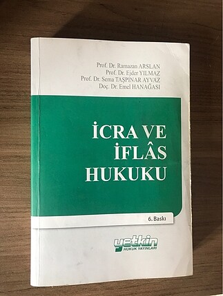 İcra ve iflas hukuku Ramazan Arslan Ejder Yılmaz