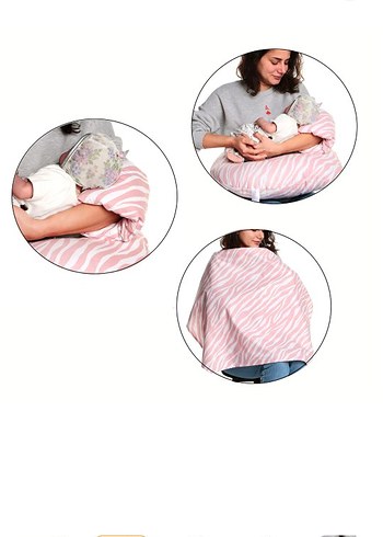 Baby Mom Pembe Emzirme Yastığı seti - Görsel 2