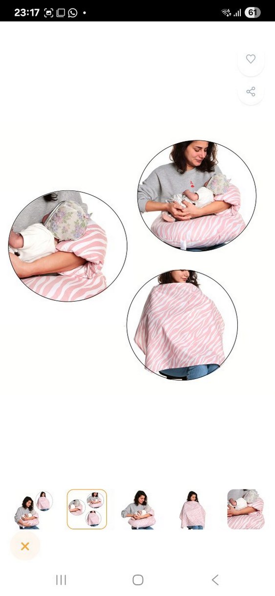 Baby Mom Pembe Emzirme Yastığı seti - Görsel 2