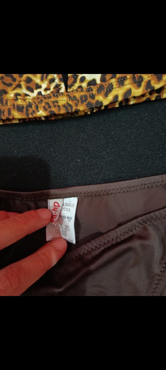 Leopar Desenli Kahverengi İpli Bikini - Görsel 4