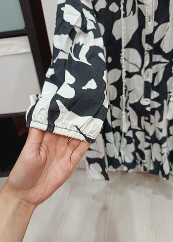 Kadın Beyaz Mini Renk Geçişli Elbise - Görsel 5