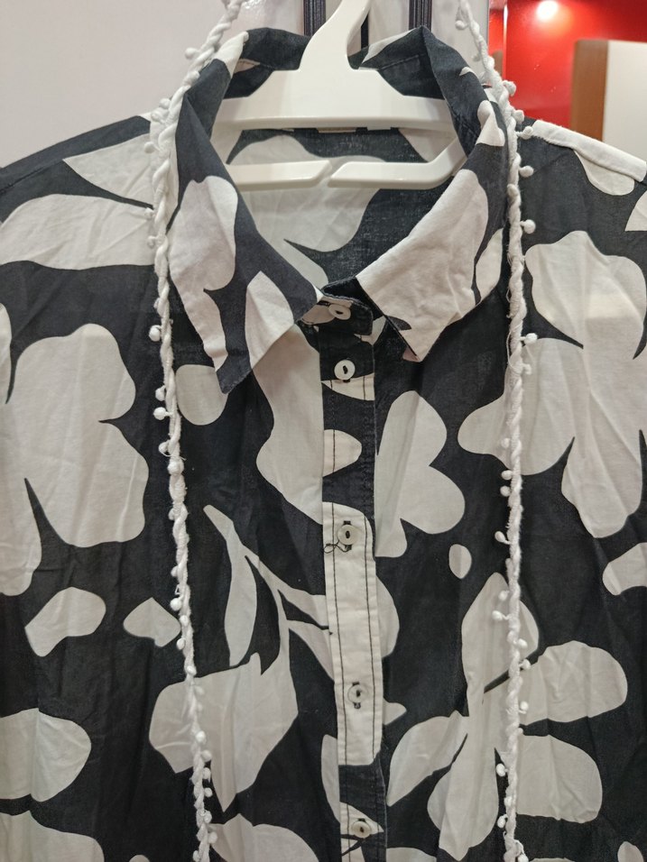 Kadın Beyaz Mini Renk Geçişli Elbise - Görsel 3