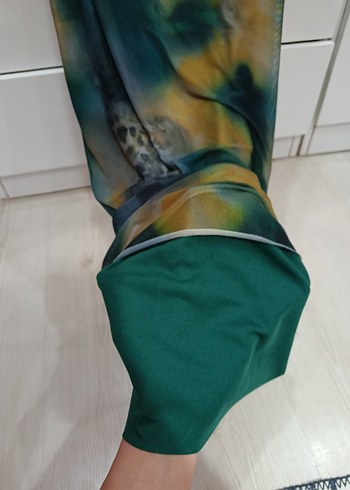 Drapeli, Askısız, Uzun Bağlama Desenli Elbise - Görsel 5