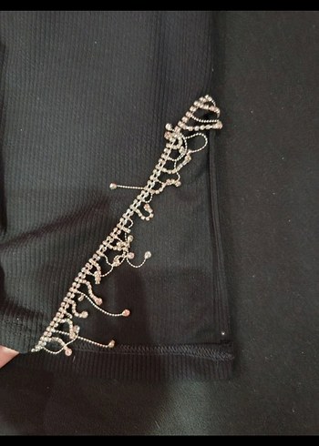 Uzun Kollu Siyah Baskılı Kadın Elbise - Görsel 3