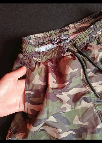 Erkek Kamuflaj Desenli Mini Şort - Görsel 2