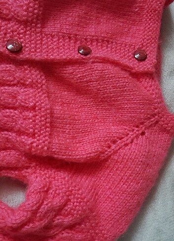 Örgü bebek hırkası  - Görsel 3