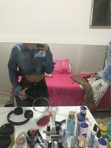 m Beden Bershka Denim gömlek
