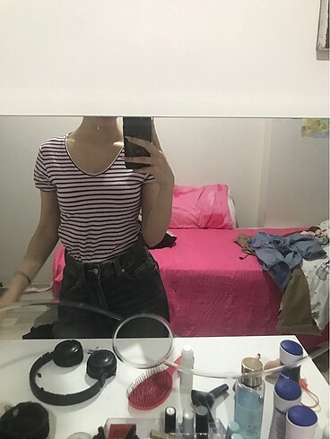 l Beden çeşitli Renk Defacto tshirt pembe lacivert