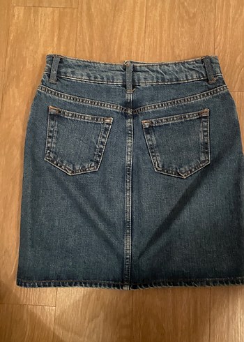 34 Beden mavi Renk Koyu Mavi Denim Mini Etek