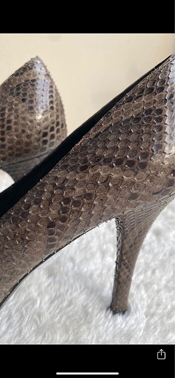 36 Beden kahverengi Renk Orijinal Dolce&Gabbana yılan deri topuklu ayakkabı