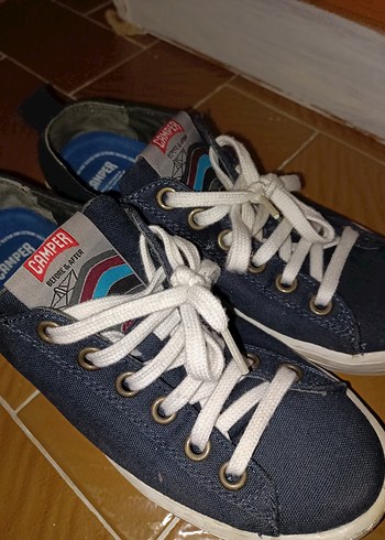 Camper Kadın Mavi Denim Bağcıklı Spor Ayakkabı
