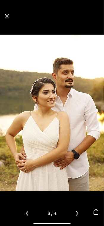 40 Beden Puantiye tül dış çekim nikah elbisesi