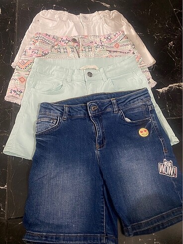 11-12 yaş h & m jean şortlar kot şort 10-11 yaş