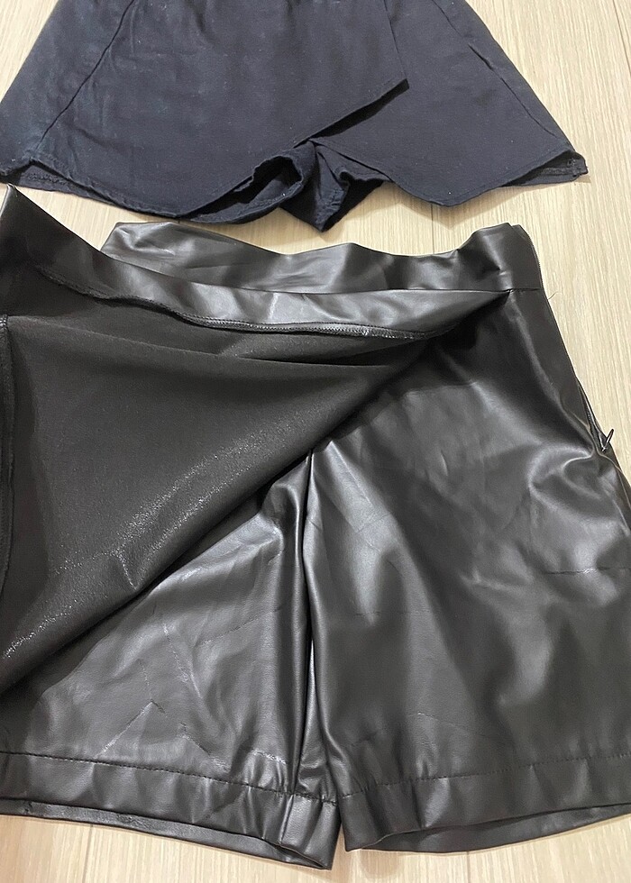 Lcw kruvaze şort etek ve deri şort etek 11-12 yaş - Görsel 2