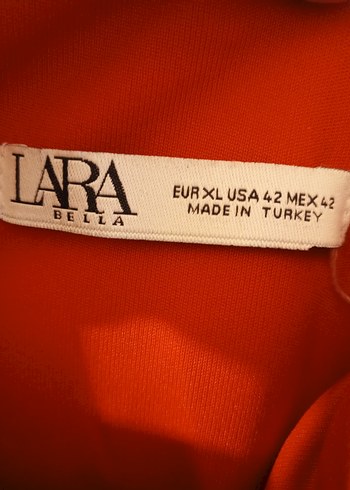 Kırmızı Straplez Mini Nakışlı Abiye Elbise - Görsel 5