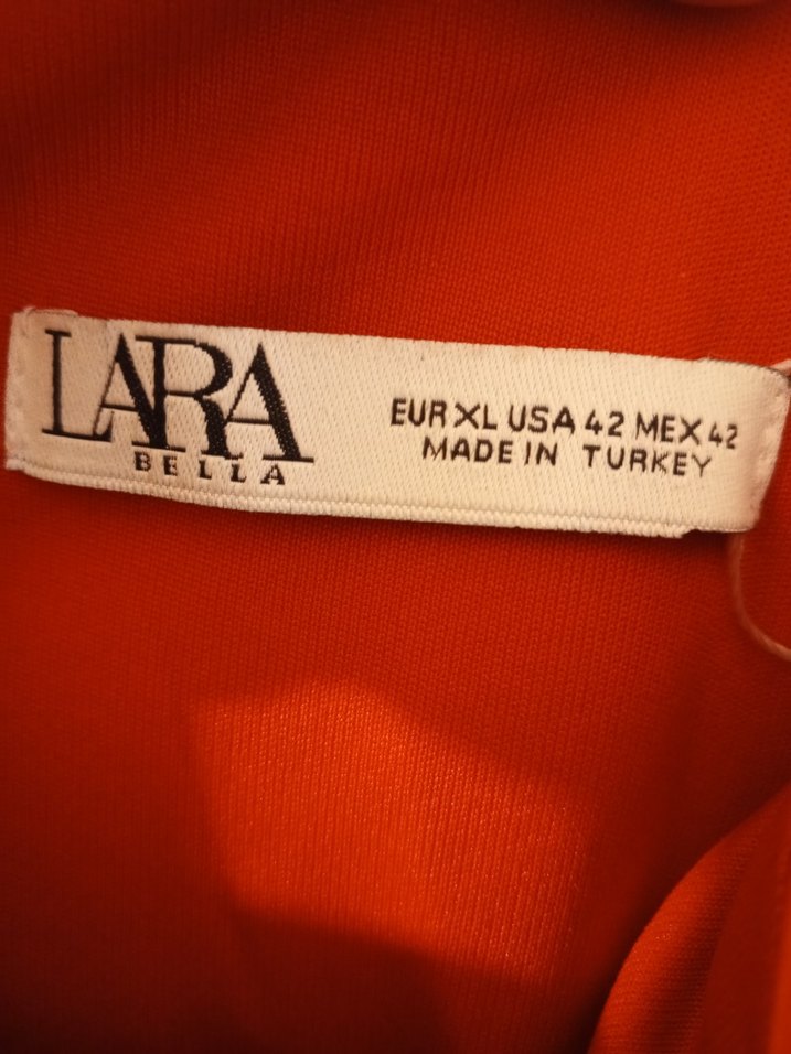 Kırmızı Straplez Mini Nakışlı Abiye Elbise - Görsel 5