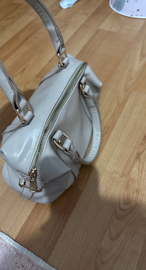 Bej Deri Kadın Çanta - Görsel 3