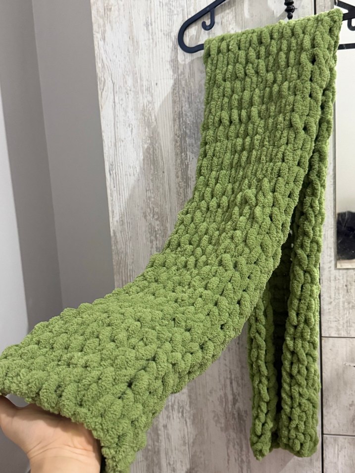 Uzun Yeşil atkı - Görsel 2