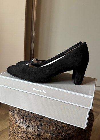 Siyah Süet Kadın Topuklu Stiletto - Görsel 3