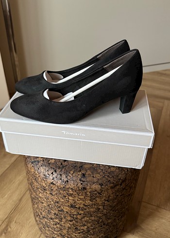 Siyah Süet Kadın Topuklu Stiletto - Görsel 2