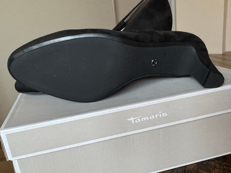 Siyah Süet Kadın Topuklu Stiletto - Görsel 5