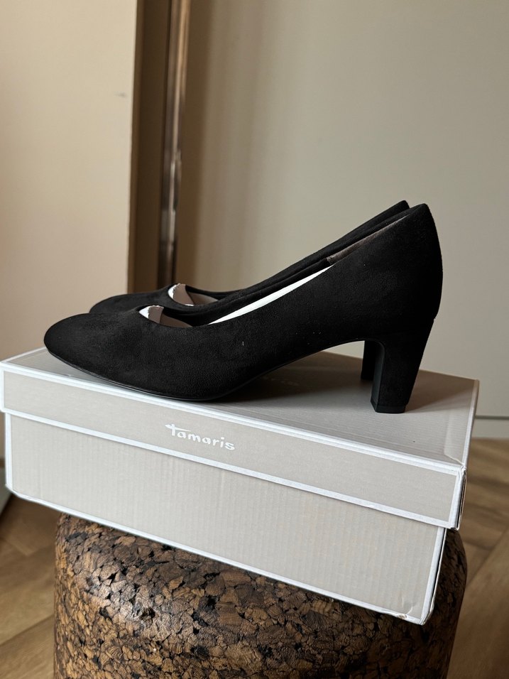 Siyah Süet Kadın Topuklu Stiletto - Görsel 3