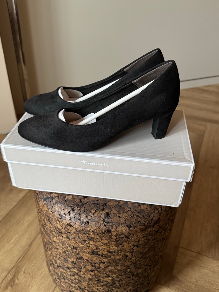 Siyah Süet Kadın Topuklu Stiletto - Görsel 2