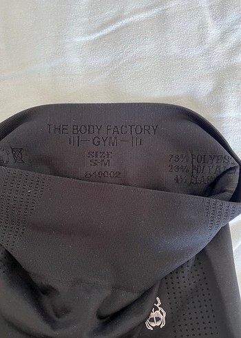 s Beden The Body Factory Siyah Sıkı Kesim Midi Spor Tayt