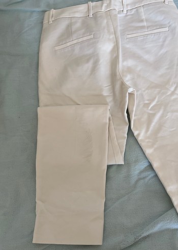 34 Beden beyaz Renk Beyaz Midi Kadın Kumaş Pantolon