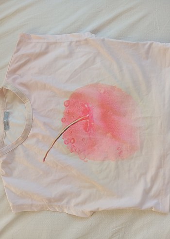 Pembe Baskılı Hamile Tişörtü