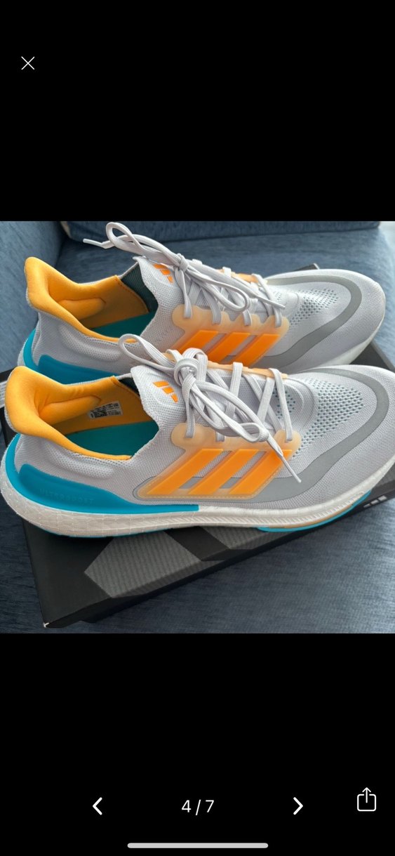 ADIDAS ULRABOOST Beyaz Gri Bağcıklı Erkek Spor Ayakkabı - Görsel 4