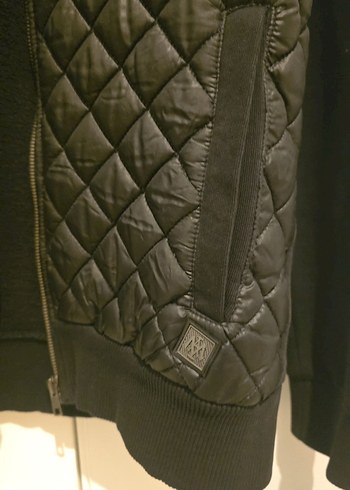 Deri Siyah Fermuarlı Erkek Ceket - Görsel 2